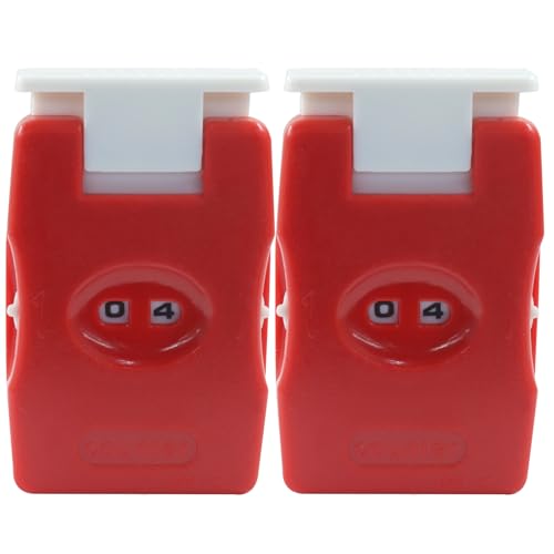 Kemcatui Knitting Counters, 2 Pieces, Red | Plastic, Portable, Stitch and Row Counter, For Crochet, Yarn Crafts, and Needlework - color: red