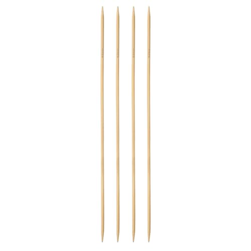 HARFINGTON 4Pcs Bamboo Knitting Needles Double Pointed Size US 8(5mm) Carbonized 14 Inch(36cm) Straight for Handmade Creative DIY Knitting Craft Yarn - size: US 8(5mm)