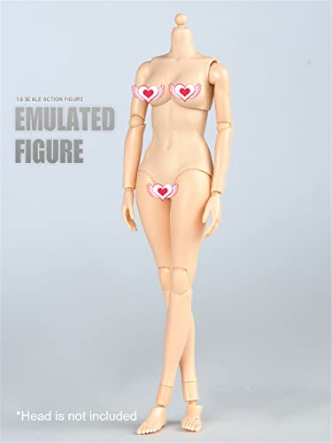 1/6 Scale Female Figure Body, 12inch Suntan Skin Huge Bust Flexible Doll | 1:6 Scale Female Body,Half-Seamless,Articulated Action Figure with Replacement Hands for Custom Painting Photography Display - color: Suntan Skin-super Large Bust