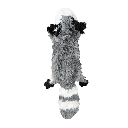 FGA MARKETPLACE Racoon Flat NO Stuffing NO Squeak Plush Dog Toy, Funny Style Will Entertain Your Pet for Hours, Recommended for Small and Medium Dog 21 INCH Long - color: Racoon