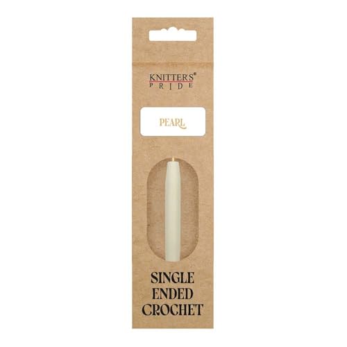 Knitter’s Pride Pearl Single-Ended Aluminum Crochet Hook - 6.50mm - size: 6.50 mm