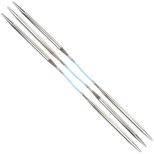 skacel by addi Flexiflips Basic Double Pointed Knitting Needles, 8 Inch (20 cm) Plated Brass Tips with Flexible Nylon Cord, 2 mm (US Size 0) - size: 2.00 mm