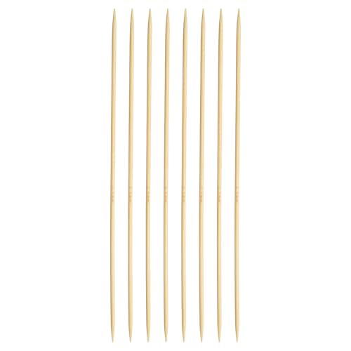 HARFINGTON 8Pcs Bamboo Knitting Needles Double Pointed Size US 1.5(2.5mm) 7.9 Inch(20cm) Straight for Handmade Creative DIY Knitting Craft Yarn Projects - size: US 1.5(2.5mm)
