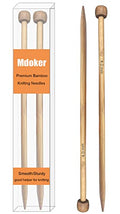 Mdoker Bamboo Knitting Needle Straight Single Pointed Sweater Knitting Needles 10-inch Length for Handmade DIY Knitting Projects,Size US 6(4mm) - size: US-6-(4mm)