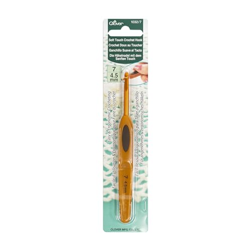 Clover Soft Touch Crochet Hook, Size 7 4.5mm - size: 7 4.5mm