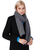 Cashmere Knitted Scarf for Women by Style Republic - color: Gray
