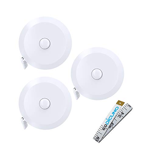 DiCUNO 3-Pack Soft Retractable Measuring Tape, 60-Inch 1.5 Meter, White | Measuring Tape for Pocket, Body Tailor Sewing Craft Cloth, Medical Nursing, Tape Measure - color: White*3pcs