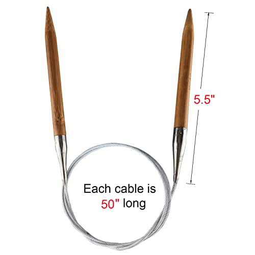 Weabetfu Bamboo Circular Knitting Needle,60-inch Length for Handmade Creative DIY and Any Weave Yarn Projects,US Size 11(8mm) - size: US 11(8mm)