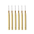 6 Pcs Pulling Hook Needle Crochet Latch Hook Needle Hair Extensions Loop Tool for Silicone Link Rings Beads and Feathers Extensions