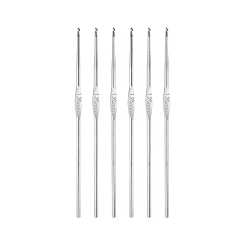 uxcell Stainless Steel Crochet Hook 1.25mm Knitting Needles for DIY Craft Yarn 6Pcs - size: 1.25mm