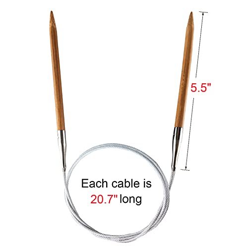 Weabetfu Bamboo Circular Knitting Needle,32-inch Length for Handmade Creative DIY and Any Weave Yarn Projects,US Size 8(5mm) - size: US 8(5mm)