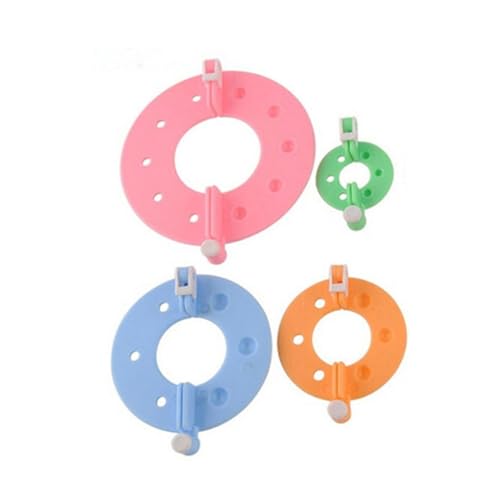 QIEIEI Pompoms Maker, 4 Sizes Pompoms Makers Pompoms Maker Tool Balls Weavers for Yarn Knitting Easy to Make Pompoms