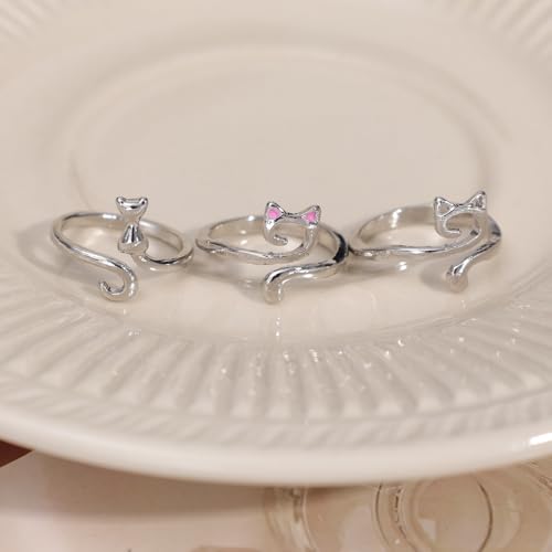 2Pcs Adjustable Open Joint Crochet Ring/Fashion women Finger Rings - color: Silver1