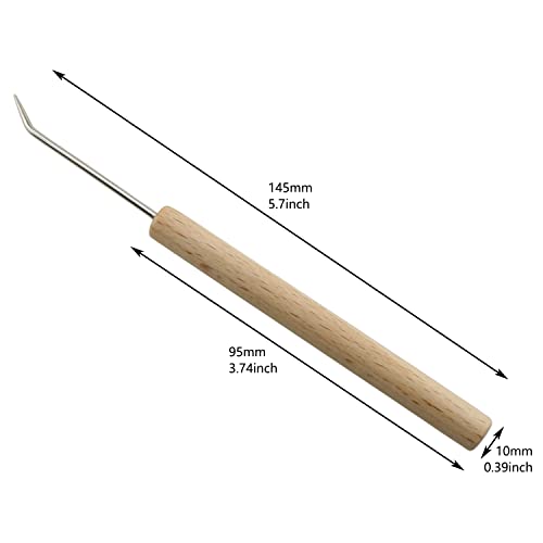 LUORNG 2pcs Bending Crochet Wooden Knitting Loom Hook DIY Tools Sewing Crochet Fittings for Hats Scarves Toys Needle Craft