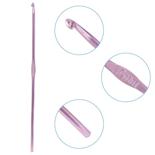 Bivethoi 12 Pcs Aluminum Crochet Hook Multicolor Knitting Needles | Crochet Hooks Bulk, Craft Yarn, For Beginners - size: 2mm-8mm