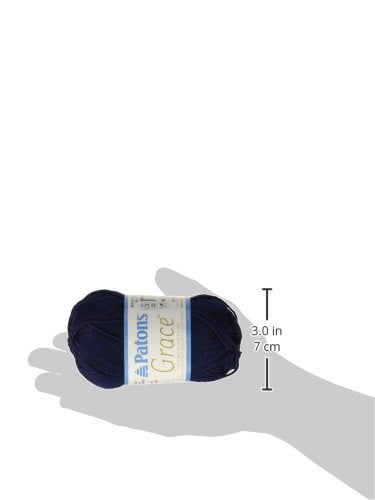 Patons Grace Yarn, 1.75 oz, Navy, 1 Ball - color: ['Navy'], size: 1.75 oz (1 Ball)