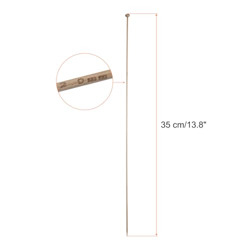 HARFINGTON 2mm Bamboo Knitting Needle Straight Single Pointed 13.8 Inch Long Wooden Sweater Knitting Needles US Size 0 for Yarn Beginners Hand Sock DIY - size: 2mm US Size 0
