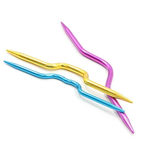 Zuoyou 6 Pcs Aluminum Knitting Cable NeedlesStitch Holders DIY Sewing Tools | Colorful Knitting Crochet