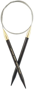 Lantern Moon Ebony Wood Fixed Circular Needles 16" (40cm) | US Size 10.75 (7.0mm) - size: US 10.75 (7mm)