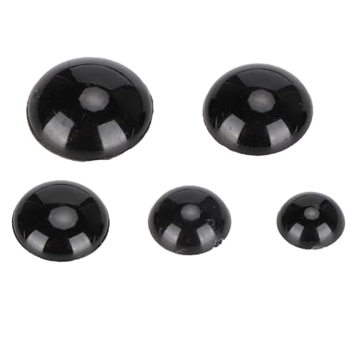 MOPFOL 500pcs Black Plastic Safety Eyes - Flat Bottom Domed Buttons for Doll Making, DIY Crafting & Sewing Accessories(L) - size: L