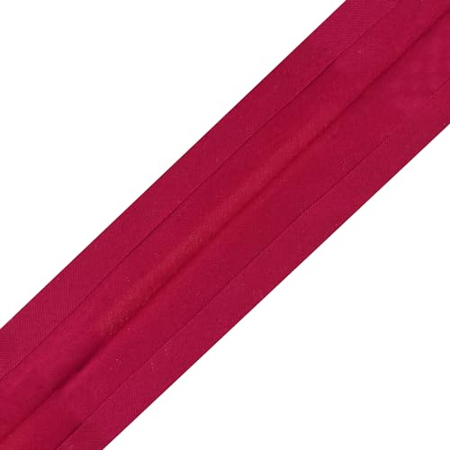 Mandala Crafts 55 Yds 1 Inch Burgundy Double Fold Bias Tape for Sewing | Machine Washable Binding Tape for Quilting, Hemming, Seams, Fabric Piping, All Fabrics & Denim, Indoor & Outdoor - color: Burgundy, size: 1 Inch 55 Yards