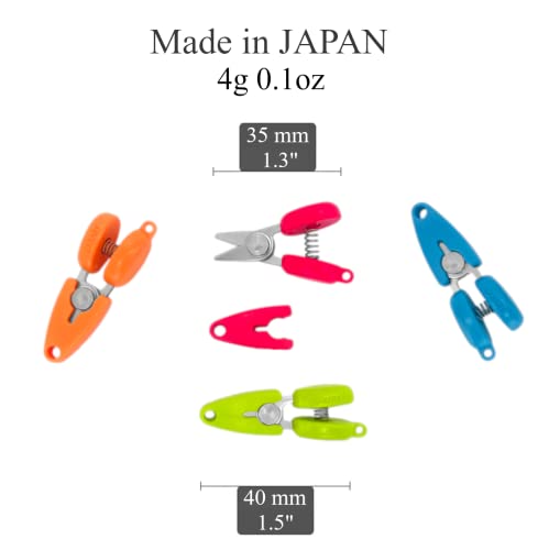 CANARY Mini Travel Scissors 1.3" - TSA Approved Portable Tiny Scissors for Yarn, Sewing, Paper - Micro Keychain Snips with Safety Cap, Japanese Stainless Steel Blade, Made in Japan, Blue - color: Blue
