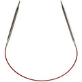 ChiaoGoo SS Red Lace Circular, 16-Inch (40 cm), US 1 (2.25 mm) - size: Size US 1 (2.25 mm)