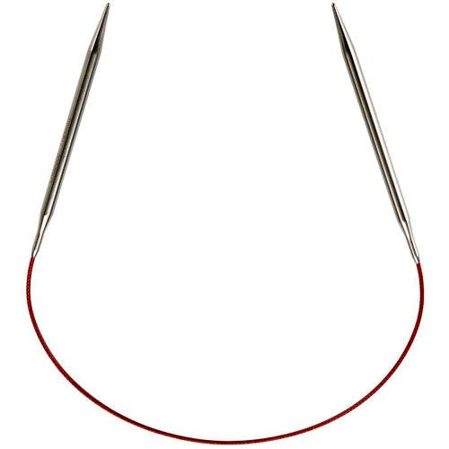 ChiaoGoo Red Lace Circular 16-inch (40cm) Stainless Steel Knitting Needle; Size US 9 (5.5mm) 7016-9 - size: Size US 9 (5.5 mm)