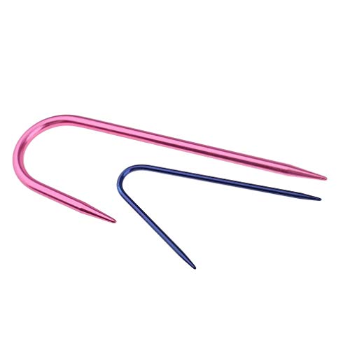 Zuoyou 6 Pcs Aluminum Knitting Cable NeedlesStitch Holders DIY Sewing Tools | Colorful Knitting Crochet