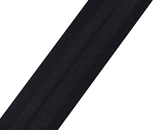 Mandala Crafts 55 Yds 1 Inch Black Double Fold Bias Tape for Sewing | Machine Washable Binding Tape for Quilting, Hemming, Seams, Fabric Piping, All Fabrics & Denim, Indoor & Outdoor - color: Black, size: 1 Inch 55 Yards