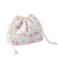 uekeboag Cotton Quilted Drawstring Makeup Bag（14Heart Bow） | Small ,Canvas Lining, Foldable Coquette Aesthetic Cute Travel Toiletry Bag,Drawstring Gift Bag for Women and Girls - color: 14Heart Bow
