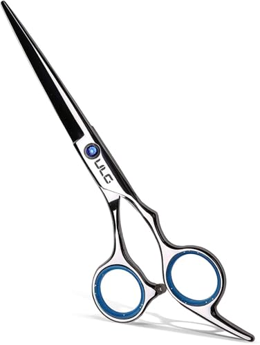 Hair Cutting Scissors, ULG Professional Hair Scissors 6.5 inch Right-Hand Razor Edge Barber Shears Salon Hair Cutting Shears Made of Japanese Stainless Steel, Hand Sharpened Blue