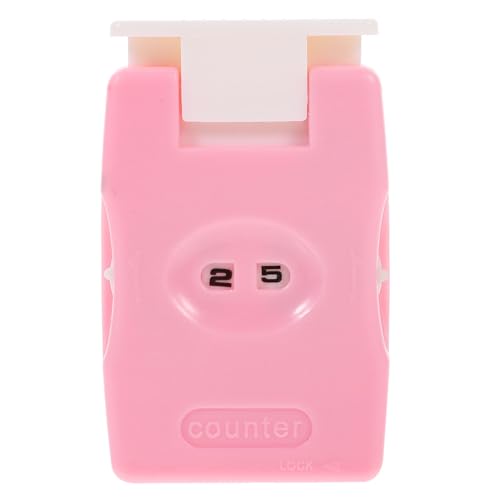 Beavorty Manual Counter with Button Knitting Stitch Counter and Crochet Row Tool Lightweight Portable Knitting Tool for Home Travel Use Pink