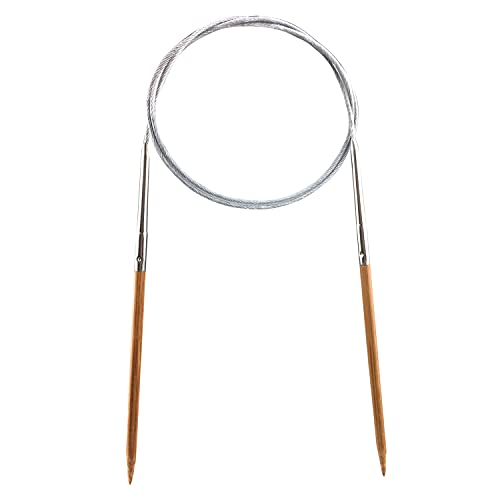 Weabetfu Bamboo Circular Knitting Needle,40-inch Length for Handmade Creative DIY and Any Weave Yarn Projects,US Size 6(4mm) - size: US 6(4mm)