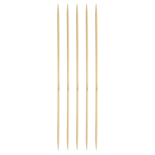HARFINGTON 5Pcs Bamboo Knitting Needles Double Pointed US 2(2.75mm) 7.9 Inch(20cm) Straight for Handmade Creative DIY Knitting Craft Yarn, Yellow - color: Yellow, size: US 2(2.75mm)