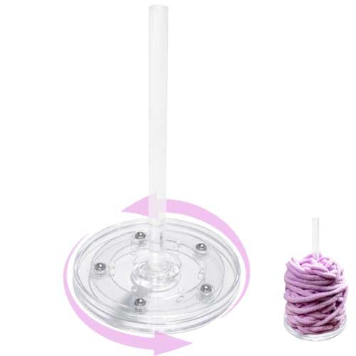 EHERDM Acrylic Yarn Spinner Yarn Bowl Holder Stand with Twirling Base Yarn Winder Dispenser Gifts for Craft Lovers Small - size: Small