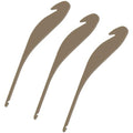 Solsew 3 Pcs Double Ended Threading Hook Plastic Loom Hook Tool for Sweater Scarf Tapestry Knitted Crafts