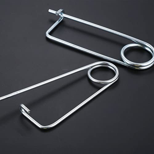 1Set Brooch Shape Steel Cotter Safety Pins Spring Pin Quick Lock Brooch Locking Fastener for Farm Lawn Garden Hitch -8Sizes (8PCS/Set, Size:3.2*80*25.6mm/0.13*3.15*1.01inch) - size: Size:3.2*80*25.6mm/0.13*3.15*1.01inch