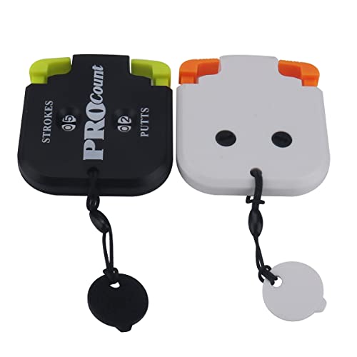 SEACLOUD 2PCS Mini Golf Tally Counter Clicker Turning Technology up to 99 Score Stroke Counter Strike up for Golf Game - style: B1+W1