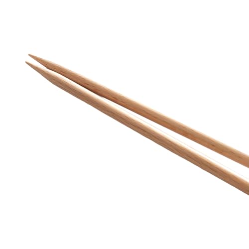 mindfulknits Premium Straight Single Pointed Beech Wood Knitting Needles – Size US 10, 6mm – 35cm Length – Straight Needle Set - Crafting & Knitting Supplies for Relaxation & Stress Relief (6mm) - size: US10, 6mm