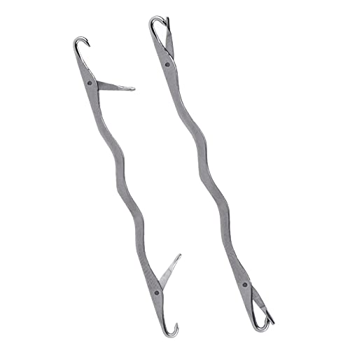 Kooingtech 5PCS Double Ended Latch Hook Tool Knitting Hook Stainless Steel | Knitting Machine Needles for Hosiery Repair or Parts Replacement