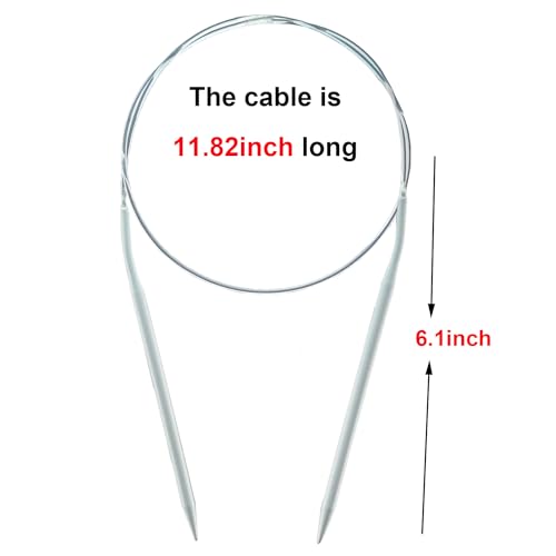 Mdoker Aluminum Circular Knitting Needle Size 2.5 24 Inch Circular Knitting Needles for Handmade Knitting DIY and Any Weaven Yarn Projects(US Size 2.5,3mm) - size: US-2.5-3mm
