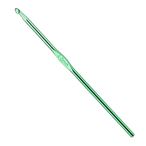 Iuuidu 4mm Aluminum Crochet Hook, Smooth Crochet Needles | Crochet Hooks for Arthritic Hands, Knitting Needles for Yarn Craft, Great Handmade DIY Present for Friends, Random Color - color: Aluminum Crochet Hook, size: 4.0mm
