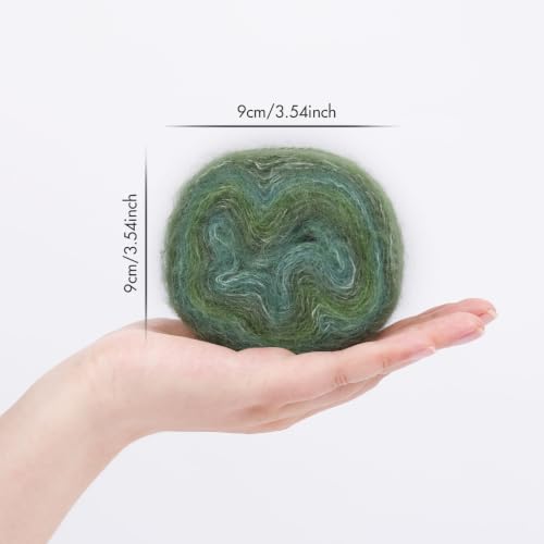 NICEEC 2 Skeins Fancy Mohair Blend Yarn 3.53oz/438yds - Greenery | Crochet & Knit, DIY Project Starter Kit，Handbag，Sun Hat，Shoes， Shopper Bag - color: Greenery