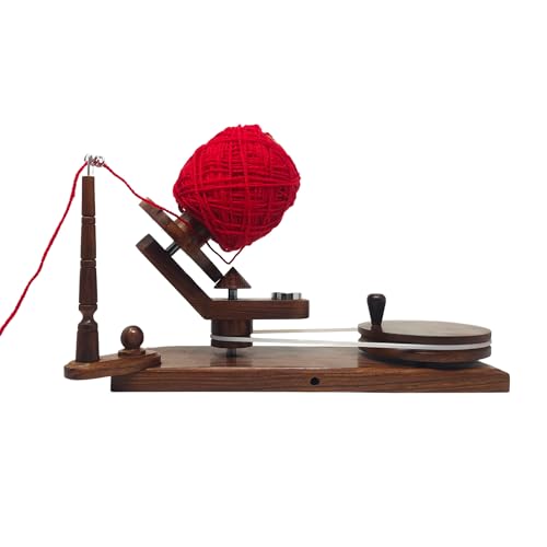 Hand Operated Yarn Ball Winder | Swift, Yarn, Wool, and String Holder| Knitting & Crochet Accessories Galaxy Indiacraft (Natural Rosewood)… - color: Winder Natural Rosewood