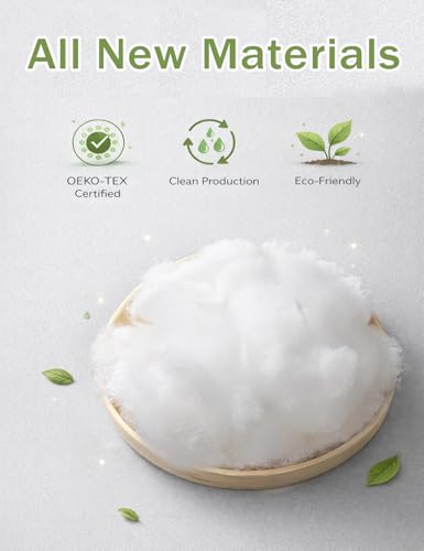 7.05oz/200g Polyfill Stuffing for Pillows, 100% New Polyester Fiber Fill | Soft and Fluffy filling for couch cushions, stuffed animals, crafts and sewing projects - color: White, size: 7.05oz