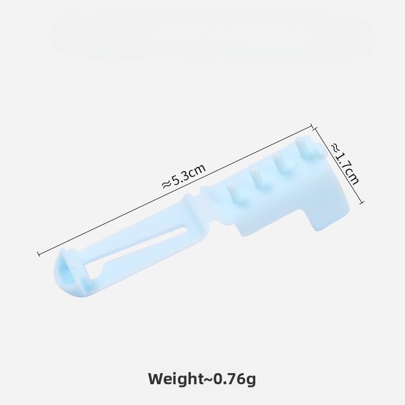 1pc Finger Yarn Splitter Plastic Multi Color Yarn Guide Threader for Hand Knitting and DIY Weaving Crochet Tool (Blue) - color: blue