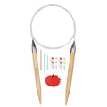 Weabetfu 32inch Bamboo Circular Knitting Needles 7mm | Premium Circular Needles Handmade DIY and Any Weave Yarn Projects,Include Knitting Accessories - size: 7mm