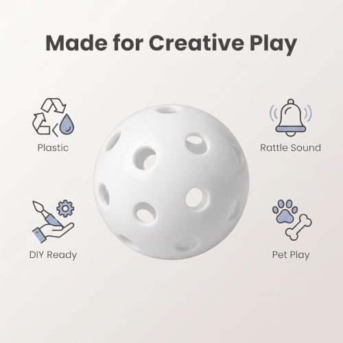 10 Pcs White Rattle Balls Inserts Rattle Box Repair Noise Maker Noise Maker Insert Rattle for Puppet Pet Rattles and Rings