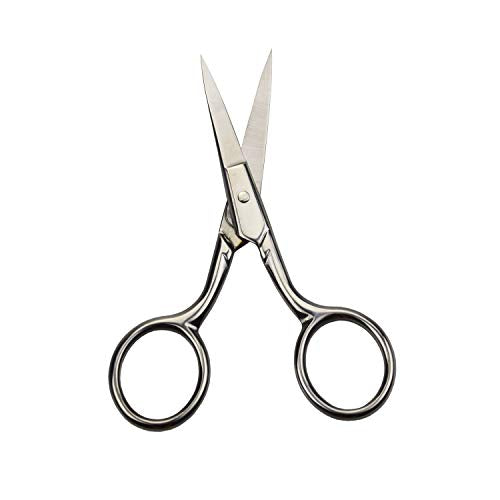 Professional Grooming Scissors for Personal Care Facial Hair Removal and Ear Nose Eyebrow Trimming Stainless Steel Fine Straight Tip Scissors Men (Pack of 3) - size: 1 Count (Pack of 3)